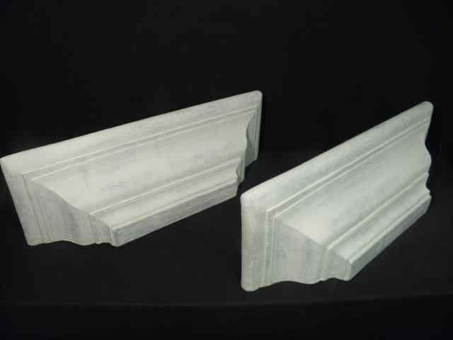 Appraisal: Pair of Regency style ' plaster wall shelves with a