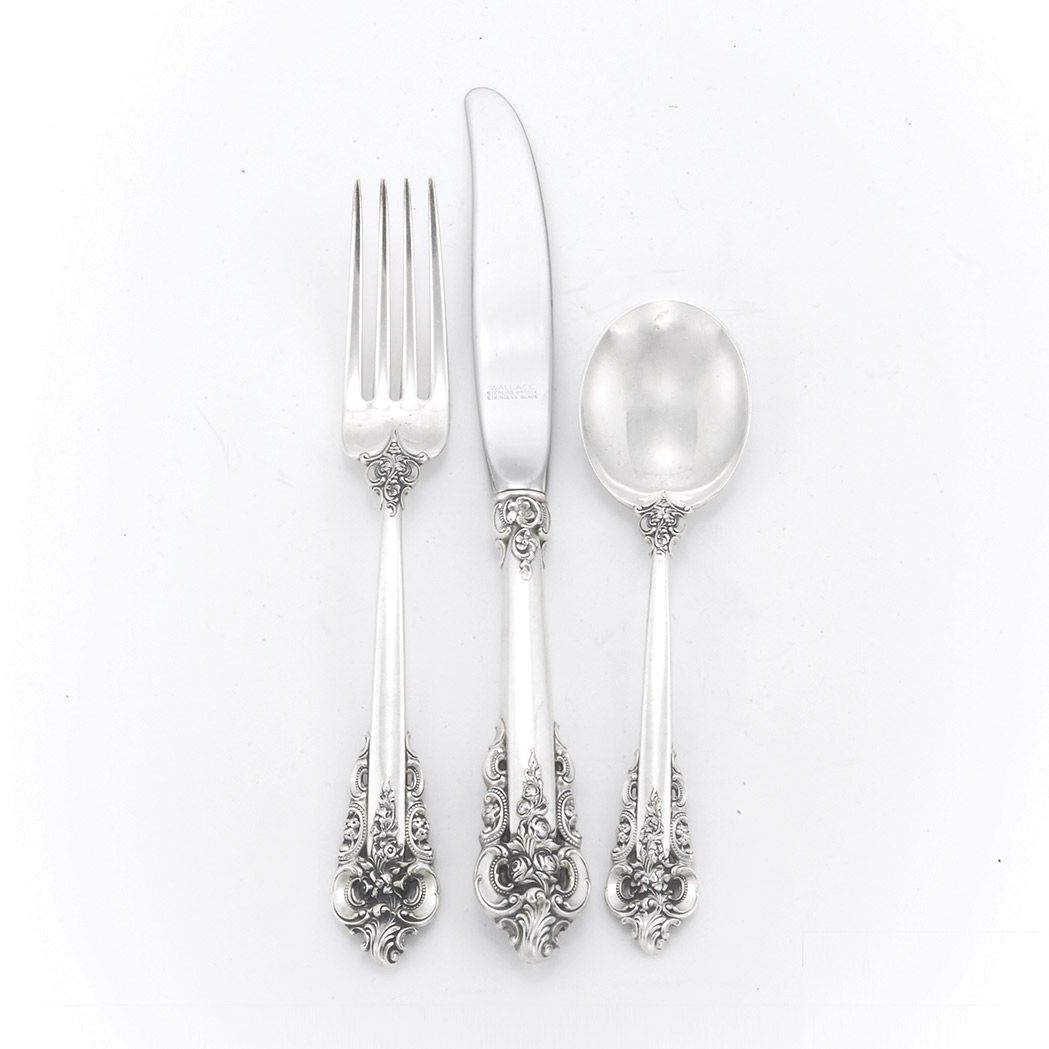 Appraisal: Wallace Sterling Silver Flatware Service In the Grand Baroque pattern