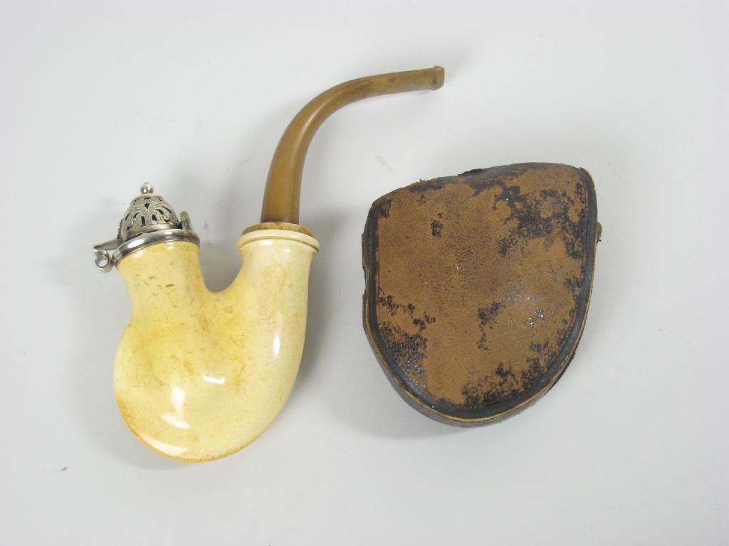 Appraisal: A late th Century Austro Hungarian Meersham Pipe with ornate