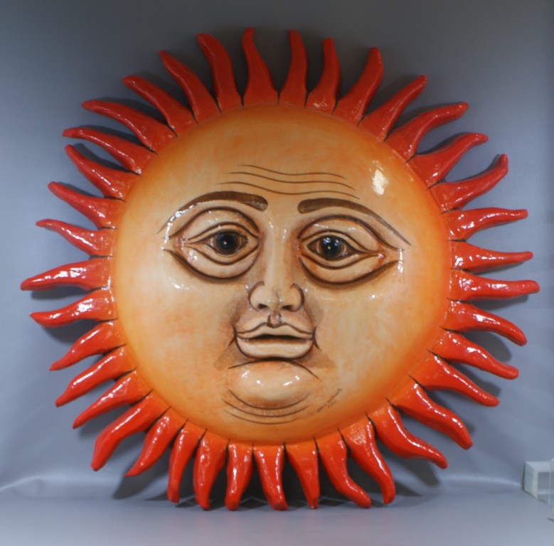 Appraisal: Sergio Bustamante Mexican b paper mache Sunface d signed and