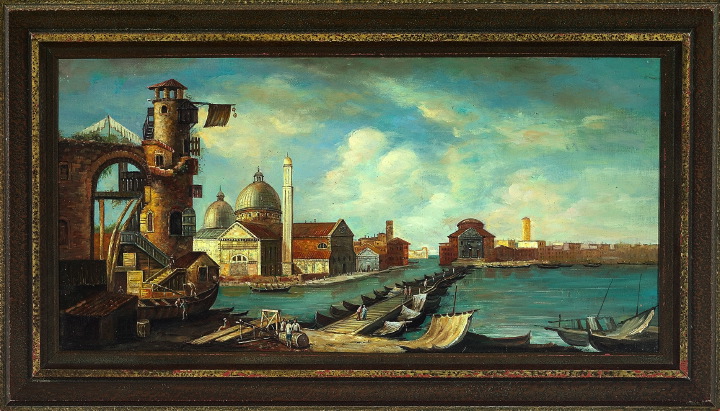 Appraisal: Italian School First Quarter th Century Venetian Canal Scene oil