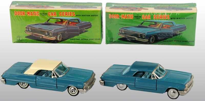 Appraisal: Lot of Tin Litho Chevy Impala Friction Toys Description Japanese