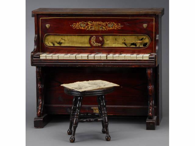 Appraisal: Schoenhut Piano with Stool and Book Philadelphia ca dark stain