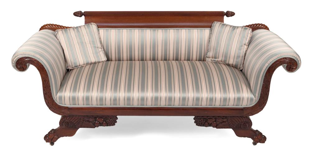 Appraisal: FEDERAL LOVESEAT TH CENTURY BACK HEIGHT SEAT HEIGHT LENGTH APPROX