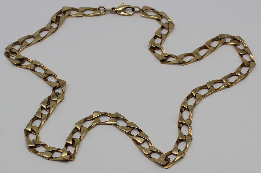 Appraisal: JEWELRY Men's Italian kt Gold Chain Necklace Men's Italian kt