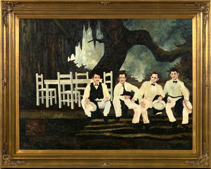 Appraisal: George Rodrigue American Louisiana b Before the Bourre Game oil