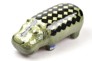 Appraisal: A Gustavsberg Swedish design glazed stoneware hippo by Lisa Larson