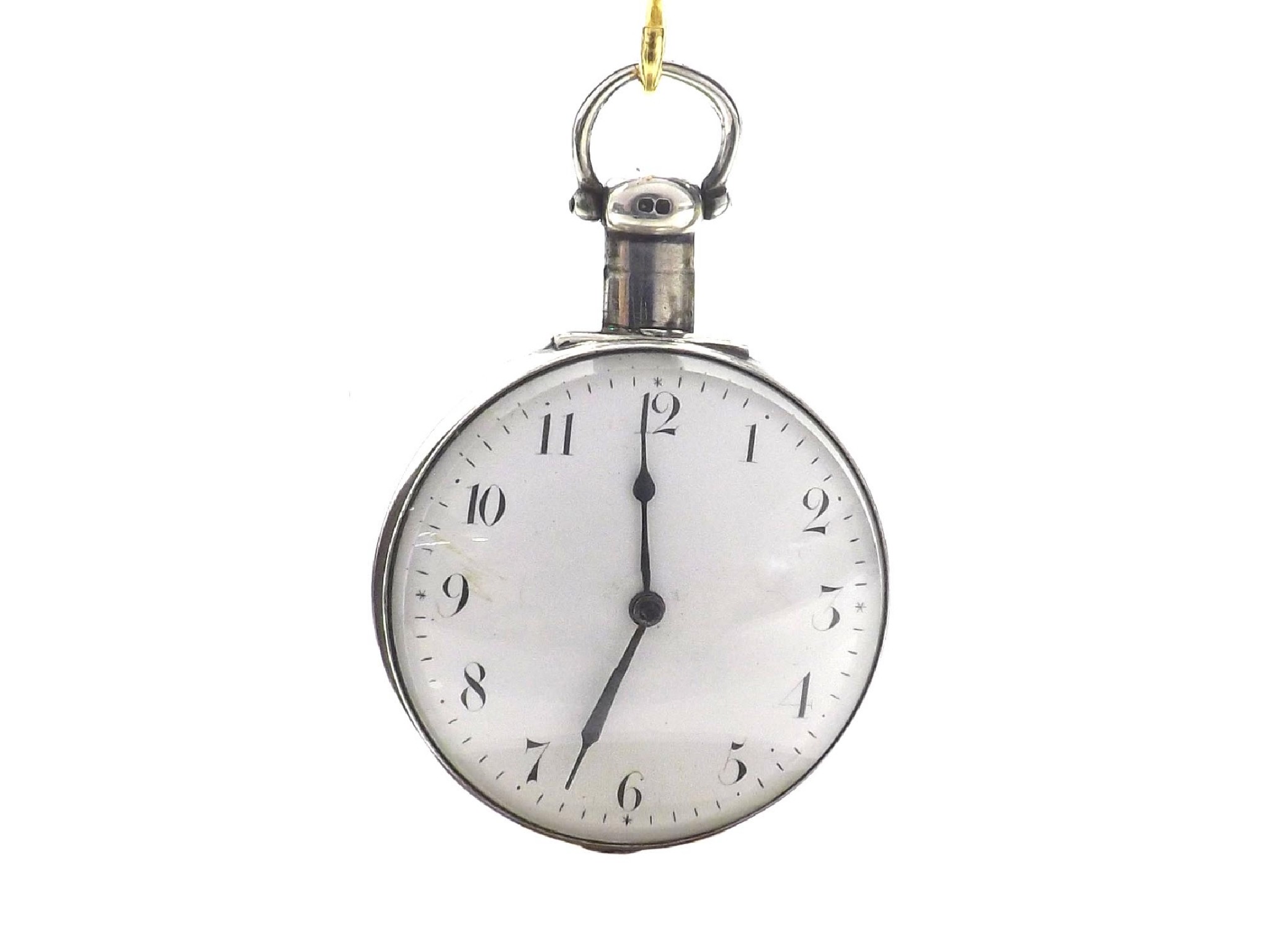 Appraisal: th century silver verge pocket watch London the fusee movement