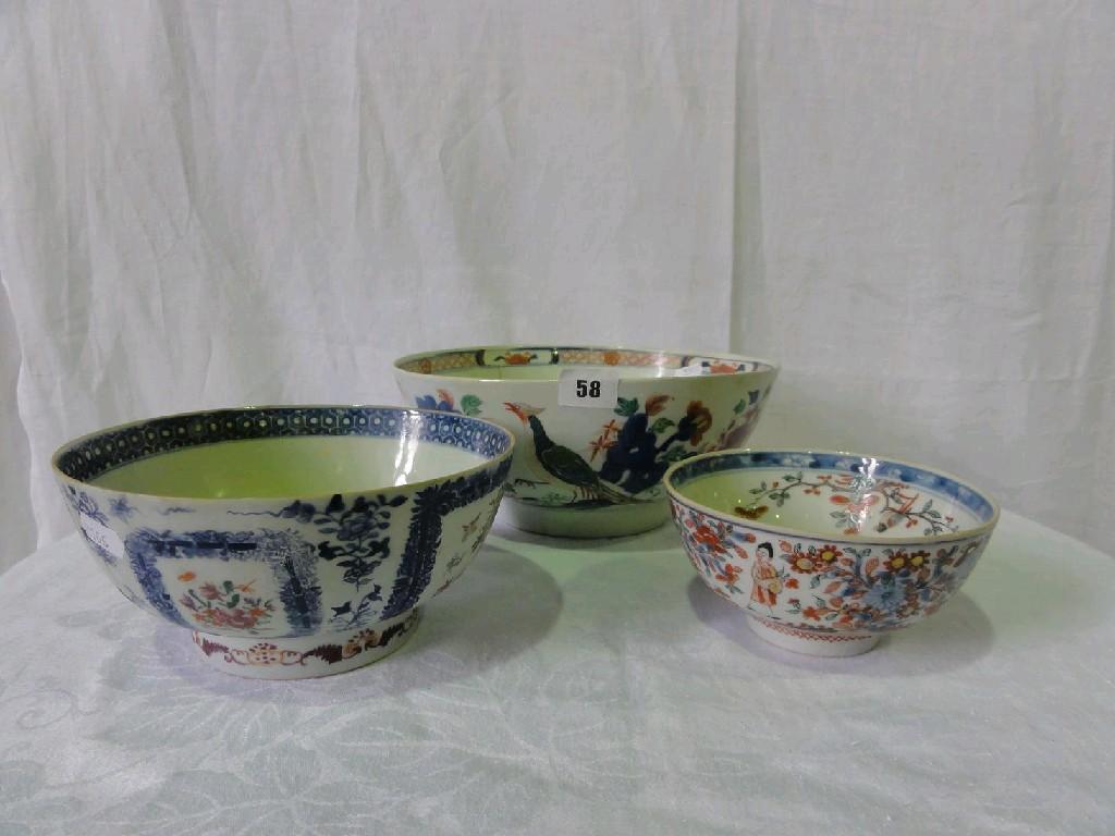 Appraisal: Three various late th and early th century Chinese bowls