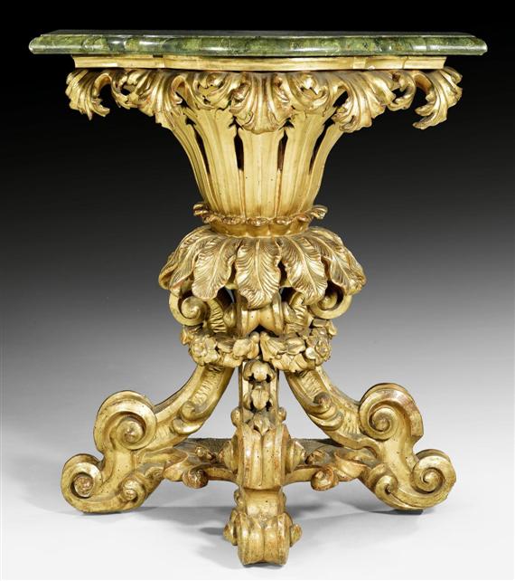 Appraisal: CONSOLE Louis XV northern Italy th th century Pierced richly