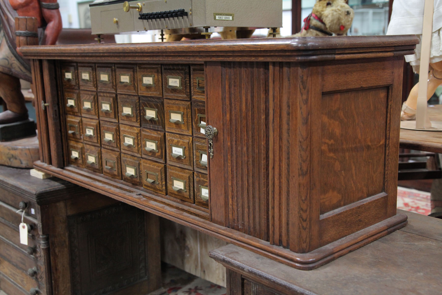 Appraisal: SUPPLY CABINET American first quarter th century oak with poplar