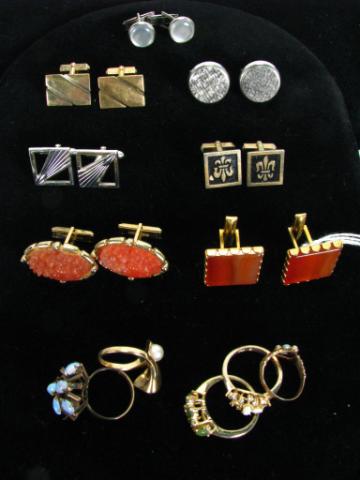 Appraisal: Seven Pair of Vintage Cuff Links and five gold plated