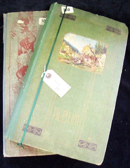 Appraisal: A postcard album including Christmas cards and mixed topographical subjects