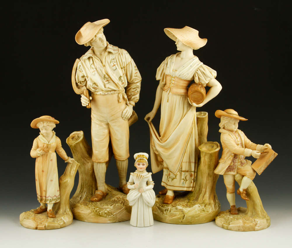 Appraisal: - Collection of Royal Worcester Figures Collection of five Royal