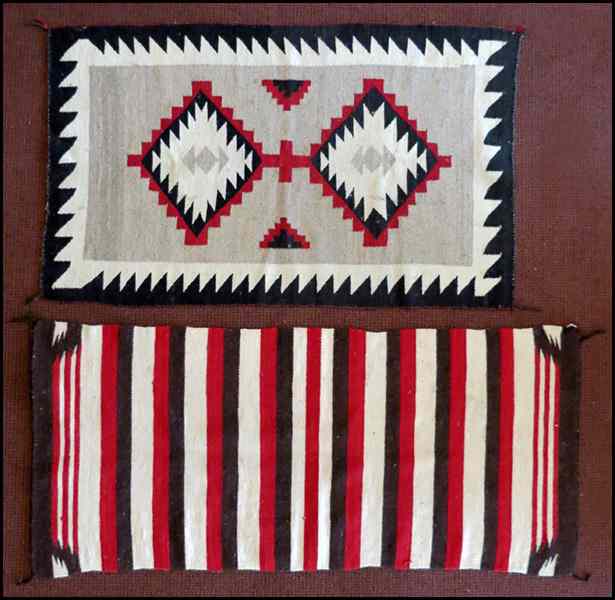 Appraisal: NAVAJO RUNNER Together with a Navajo rug Runner ' x