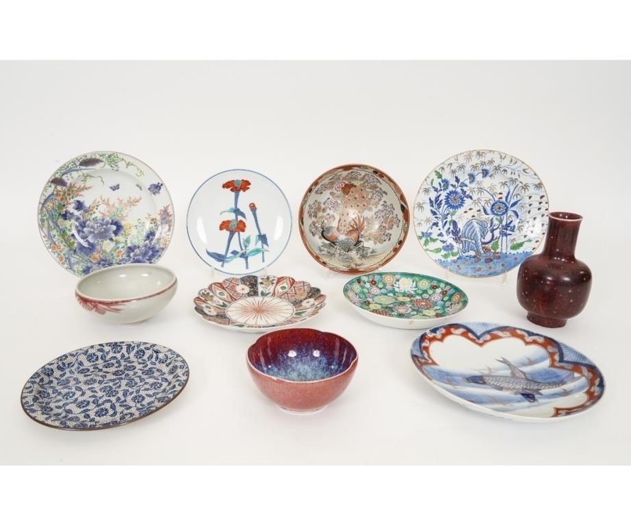 Appraisal: Eleven pieces of Asian tableware to include bowls plates a