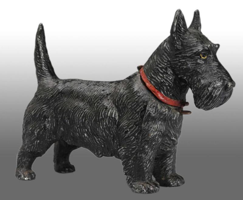 Appraisal: Large Lead Scotty Dog Still Bank Description Beautiful detail Condition