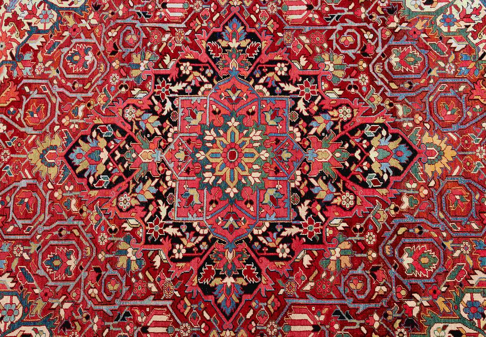 Appraisal: A Heriz Wool Rug A Heriz Wool Rug Circa feet