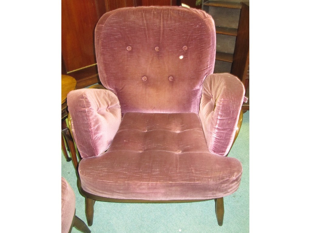 Appraisal: Pair of Ercol upholstered armchairs