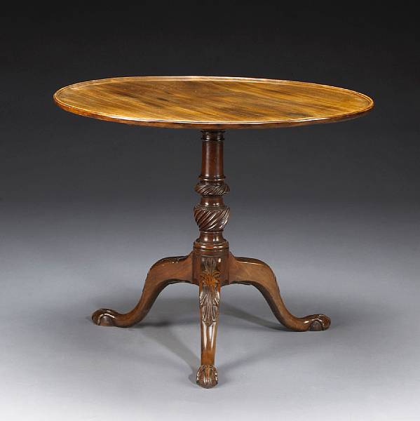 Appraisal: A George III mahogany tea table third quarter th century