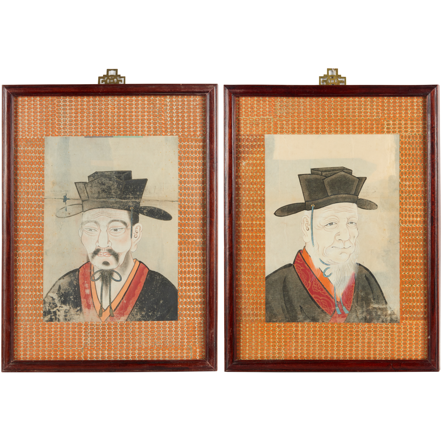 Appraisal: CHINESE SCHOOL PORTRAIT PAINTINGS Chinese School th th c Portraits