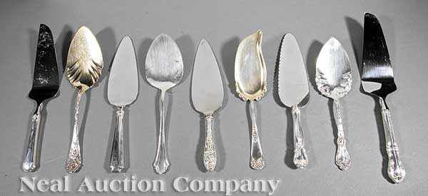 Appraisal: A Group of Antique and Vintage American Sterling Silver Serving