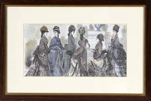 Appraisal: Eugene Thirion French - The Garden Party hand-colored lithograph sight