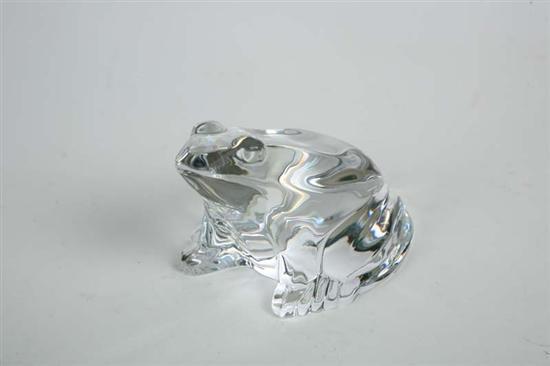 Appraisal: BACCARAT FROG Crystal and stamped on the bottom h