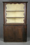 Appraisal: CORNER CUPBOARD - Two part pine early th C corner