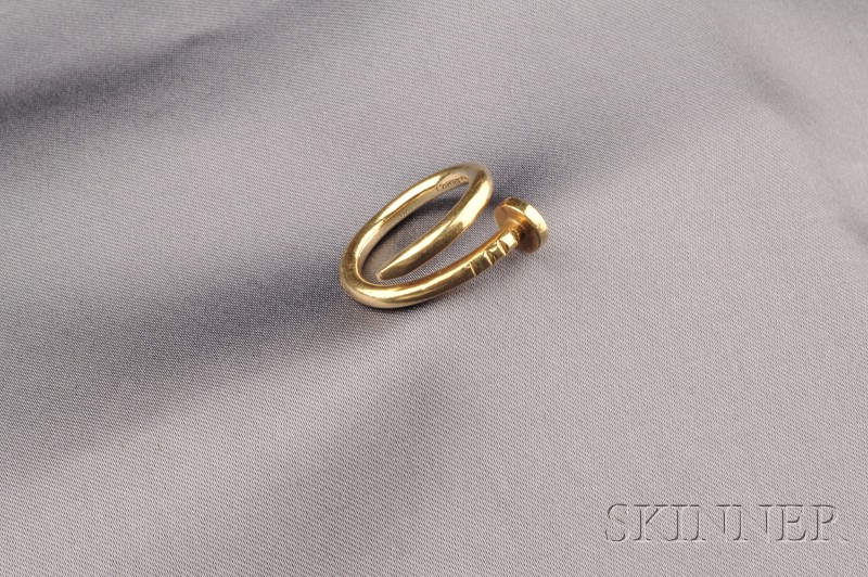 Appraisal: kt Gold Nail Ring Aldo Cipullo Cartier c designed as