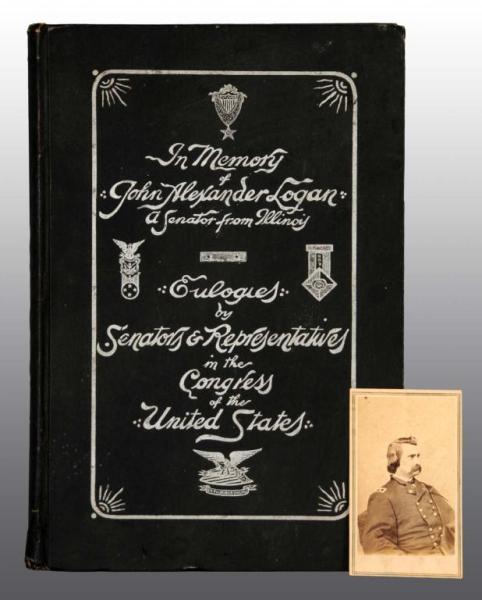 Appraisal: Civil War Logan Photo Memorial Book Description Memorial addresses and