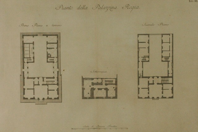 Appraisal: Gaetano Vafcellini Piante Della Palazzina Regia print x cm