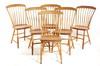 Appraisal: SIDE CHAIRS - Set of six ca step down Windsor