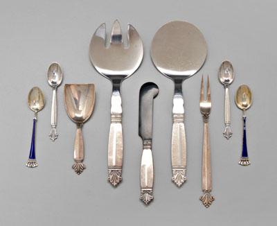 Appraisal: Georg Jensen sterling flatware pieces Acanthus demitasse and serving pieces