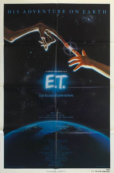 Appraisal: E T The Extra-Terrestrial Universal one-sheet condition A folded x