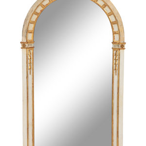 Appraisal: An Italian Painted and Parcel Gilt Mirror Late th Early