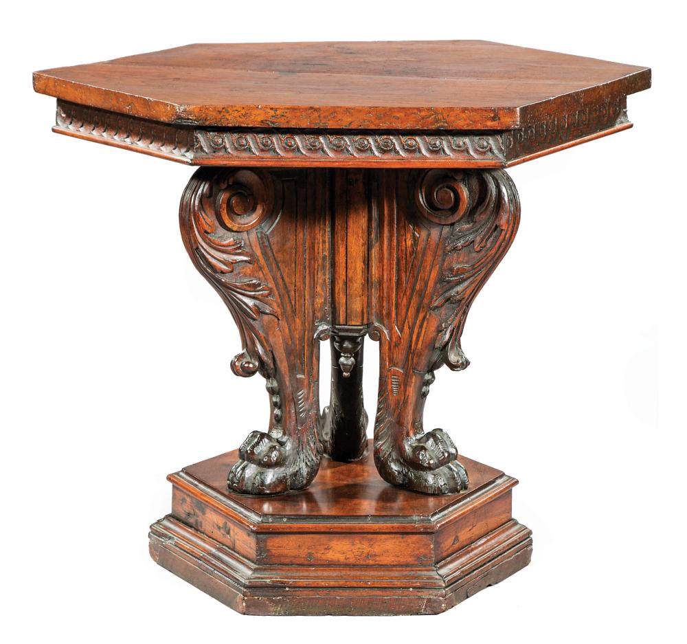 Appraisal: Italian Renaissance Carved Oak Table late th early th c