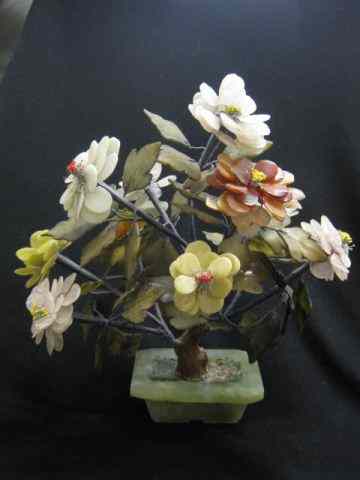 Appraisal: Chinese Jade Tree with hardstones in jadeplanter ''