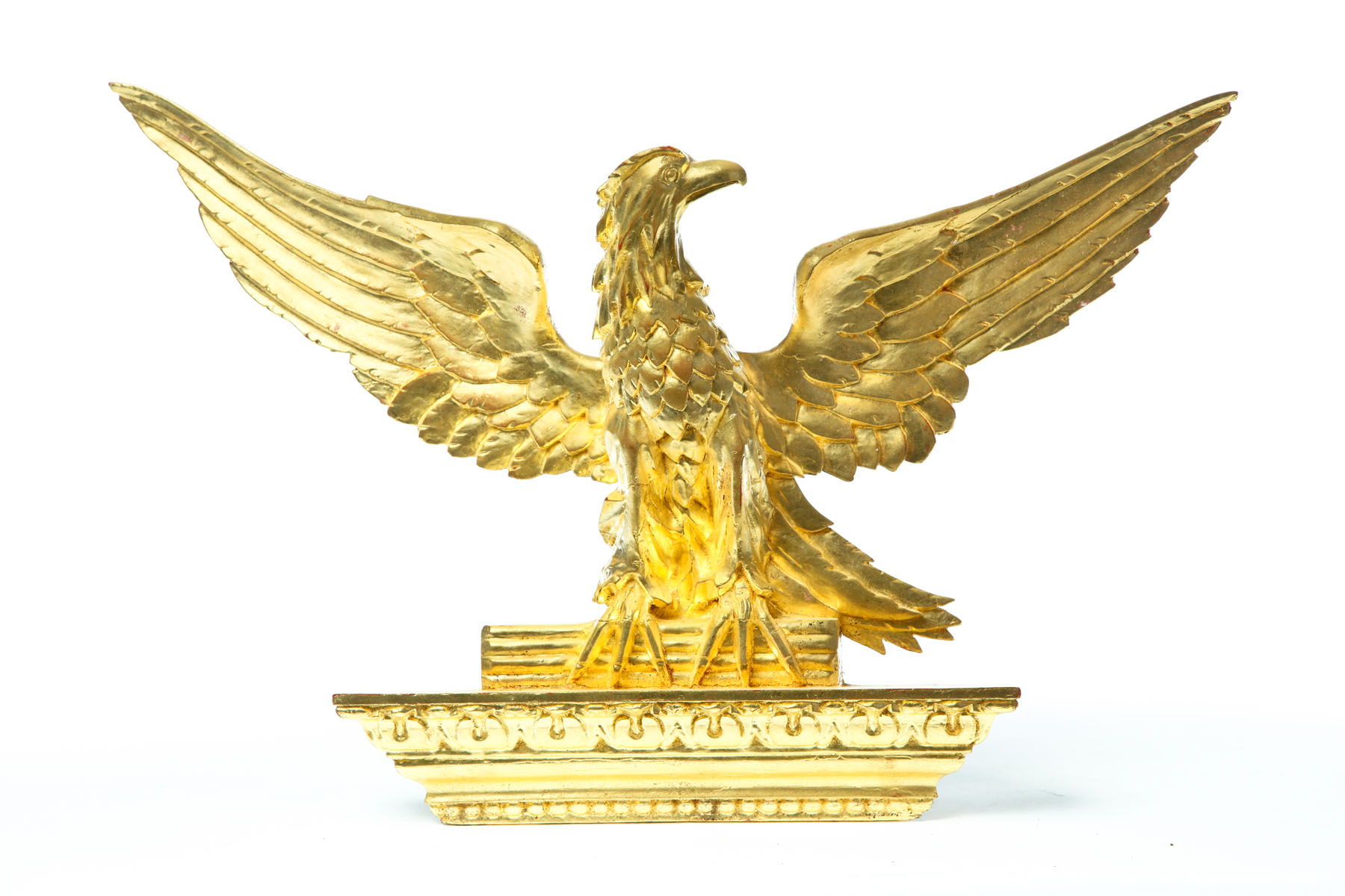 Appraisal: GILT EAGLE Pennsylvania th century Carved wooden eagle on a