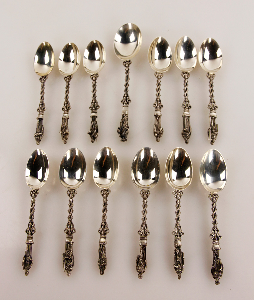 Appraisal: - Gorham Sterling Apostle and Christ Spoons Set of Gorham