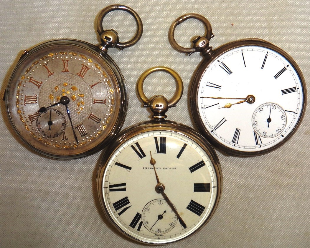 Appraisal: A gentleman's silver cased openfaced pocket watch the gilt fusee