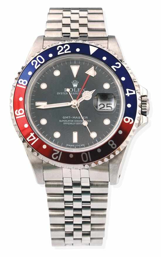 Appraisal: A ROLEX OYSTER PERPETUAL GMT MASTER WRISTWATCH Automatic movement circular