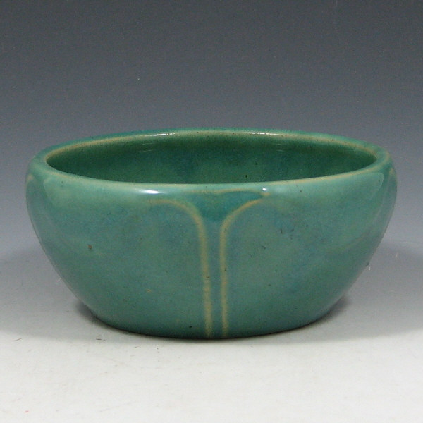 Appraisal: Stoneware Bowl Green gloss early stoneware bowl Marked B Hairline