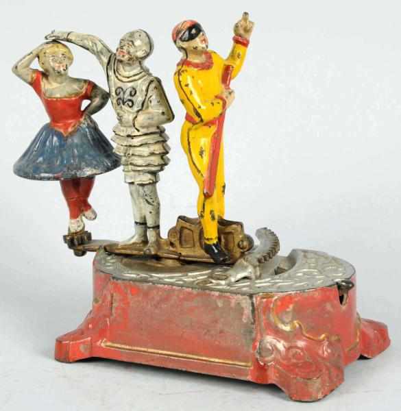 Appraisal: Original Cast Iron Harlequin Mechanical Bank Manufactured by J E