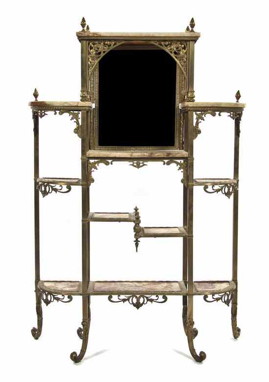 Appraisal: A Late Victorian Bronze and Onyx Etagere having a rectangular