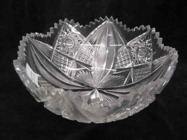 Appraisal: Cut Glass Bowl brilliant period fine cutwork '' diameter excellent