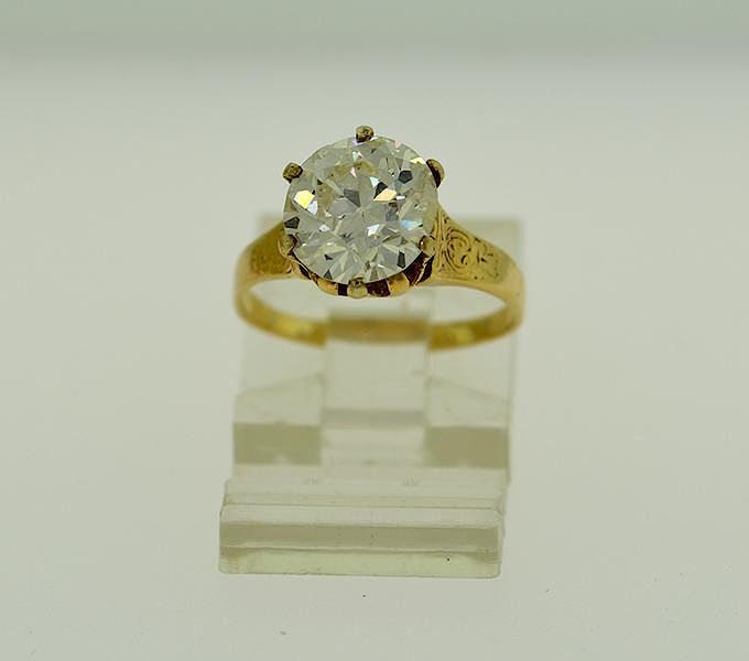 Appraisal: Belle poque k yellow gold diamond ring Belle poque k