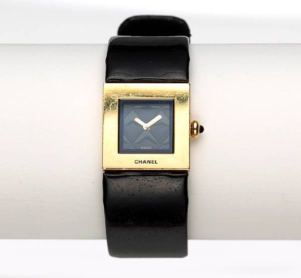 Appraisal: Chanel An eighteen karat gold lady's quartz wristwatch Paris Swiss