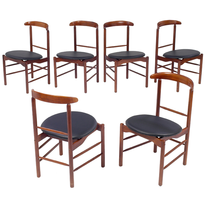 Appraisal: Greta Grossman dining chairs by Glenn of California six c