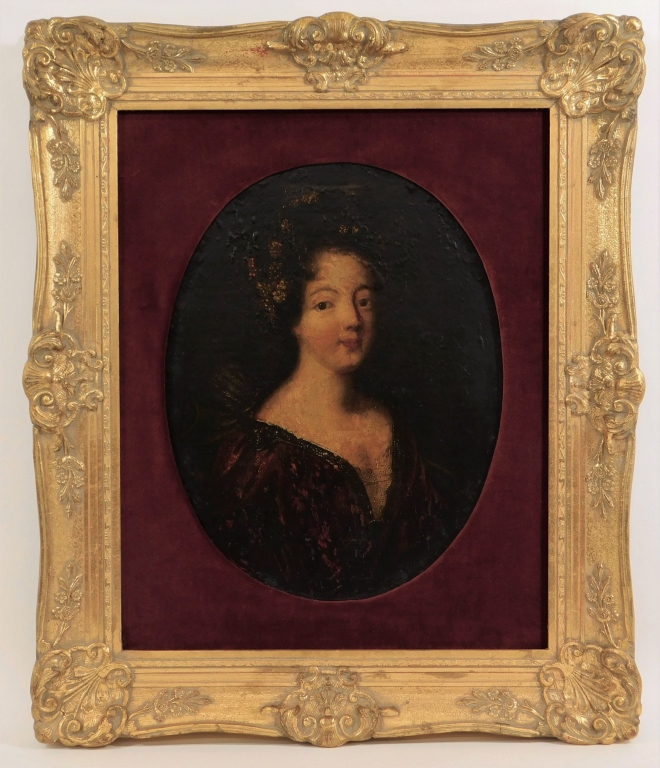 Appraisal: C ITALIAN O B PORTRAIT PAINTING OF A YOUNG WOMAN